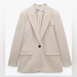 Zara STRAIGHT CUT BUTTONED BLAZER size M